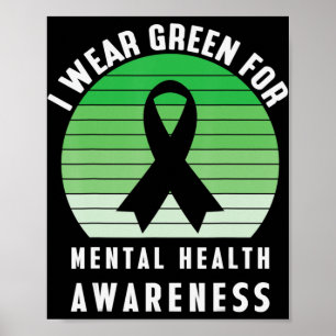 Poster Je Porte Du Vert Pour Le Mois De Sensibilisation À