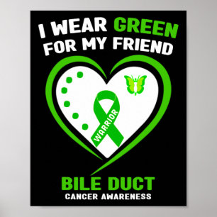 Poster Je Porte Du Vert Pour Mon Ami Bile Duct Cancer Awa