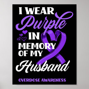 Poster Je Porte Du Violet En Mémoire De L'Overdose De Mon