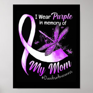 Poster Je Porte Du Violet En Mémoire De Ma Mère Surdose D