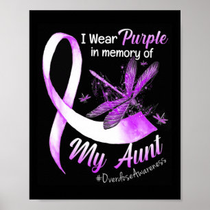 Poster Je Porte Du Violet En Mémoire De Mon Adjudant De L