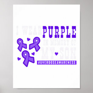 Poster Je Porte Du Violet En Mémoire De Mon Fils Surdose