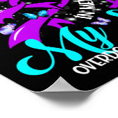 Poster Je Porte Du Violet En Mémoire De Mon Fils Surdose  (Coin)