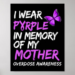 Poster Je porte du violet en mémoire du décès de ma mère