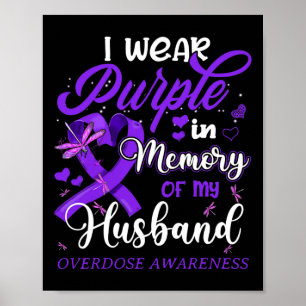 Poster Je Porte Du Violet En Mémoire Pour L'Overdose De M