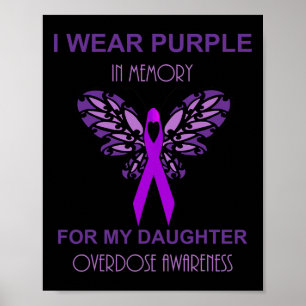 Poster Je Porte Du Violet En Mémoire Pour Ma Fille Surdos