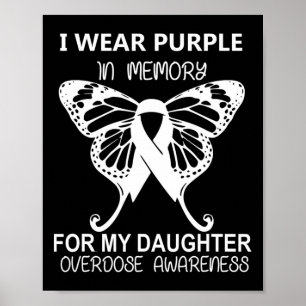 Poster Je Porte Du Violet En Mémoire Pour Ma Fille Surdos