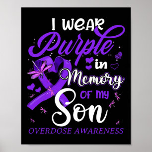 Poster Je Porte Du Violet En Mémoire Pour Mon Fils Surdos