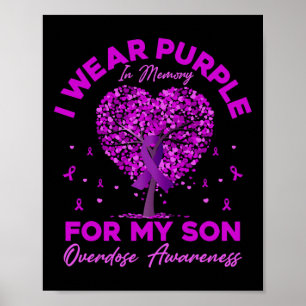 Poster Je Porte Du Violet En Mémoire Pour Mon Fils Surdos