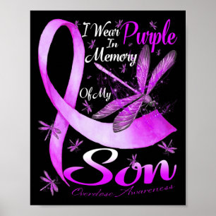 Poster Je Porte Du Violet En Mémoire Pour Mon Fils Surdos