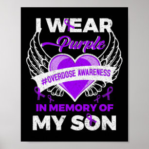 Poster Je Porte Du Violet En Mémoire Pour Mon Fils Surdos