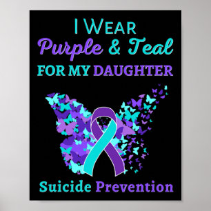 Poster Je Porte Du Violet Et Turquoise Pour Ma Fille Suic