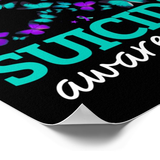 Poster Je Porte Du Violet Et Turquoise Pour Mon Fils Suic (Coin)