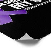 Poster Je Porte Du Violet Pour La Sensibilisation À La Su (Coin)