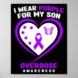 Poster Je Porte Du Violet Pour La Sensibilisation À La Su