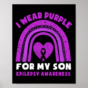 Poster Je porte du violet pour la sensibilisation à l'épi