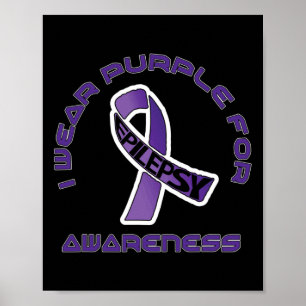 Poster Je porte du violet pour la sensibilisation à l'épi