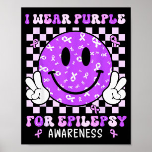 Poster Je porte du violet pour la sensibilisation à l'épi