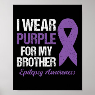 Poster Je Porte Du Violet Pour La Sensibilisation À L'Épi