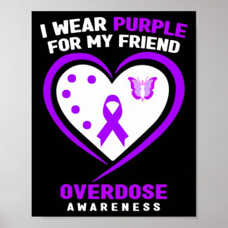Poster Je porte du violet pour la sensibilisation à l'ove