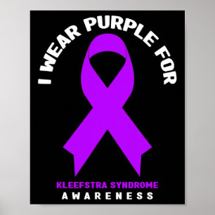 Poster Je porte du violet pour la sensibilisation au synd