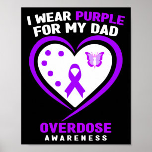 Poster Je Porte Du Violet Pour La Sensibilisation De Mon