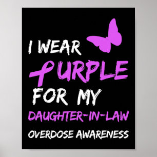 Poster Je Porte Du Violet Pour La Surdose De Ma Belle-Fil