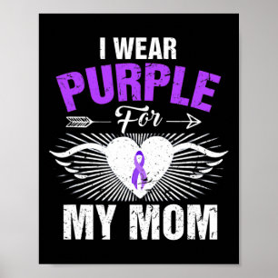 Poster Je porte du violet pour le costume de sensibilisat