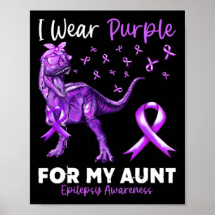 Poster Je Porte Du Violet Pour Les Dinos De Sensibilisati