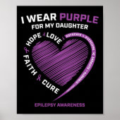 Poster Je Porte Du Violet Pour Ma Fille Maman Papa Epilep (Devant)