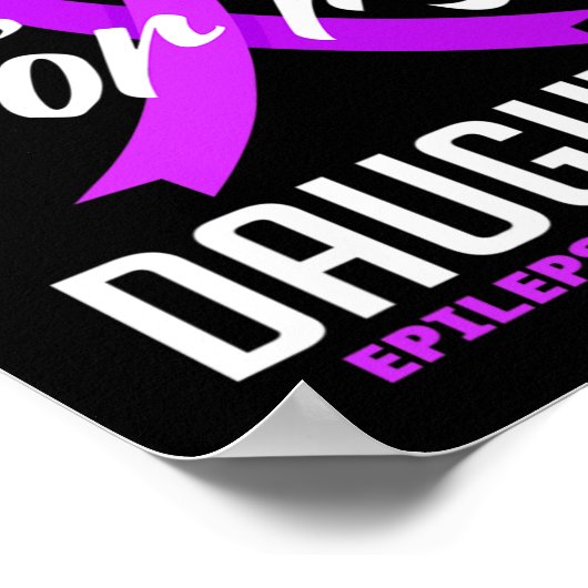 Poster Je Porte Du Violet Pour Ma Fille Sensibilisation À (Coin)