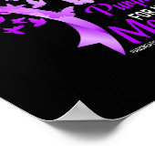 Poster Je Porte Du Violet Pour Ma Mère Académie De Cancer (Coin)