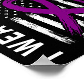 Poster Je Porte Du Violet Pour Ma Sensibilisation À L'Épi (Coin)