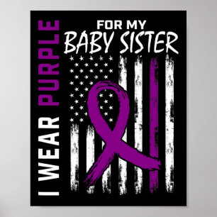Poster Je Porte Du Violet Pour Ma Sensibilisation À L'Épi