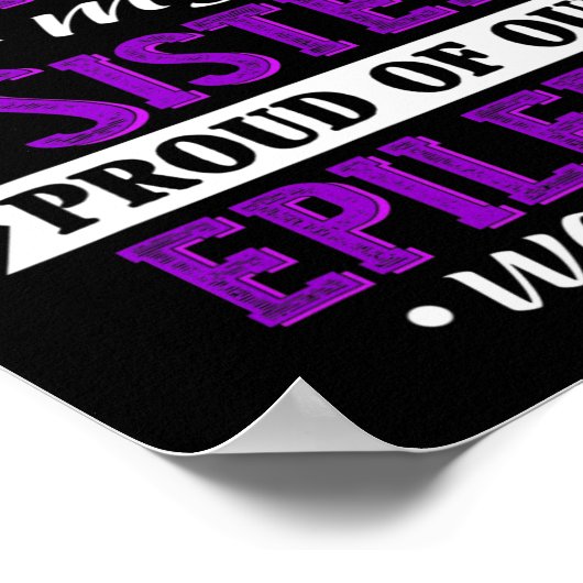 Poster Je Porte Du Violet Pour Ma Soeur Epilepsie Guerriè (Coin)