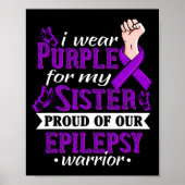 Poster Je Porte Du Violet Pour Ma Soeur Epilepsie Guerriè (Devant)