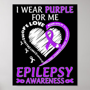 Poster Je Porte Du Violet Pour Moi Conscience De L'Épilep