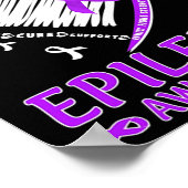 Poster Je Porte Du Violet Pour Moi Conscience De L'Épilep (Coin)