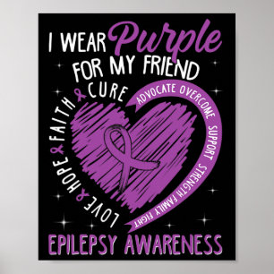 Poster Je Porte Du Violet Pour Mon Ami Epilepsie Sensibil