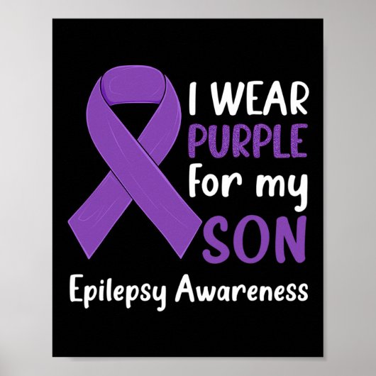 Poster Je porte du violet pour mon fils Sensibilisation à (Devant)