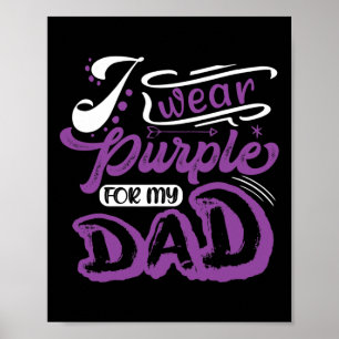 Poster Je Porte Du Violet Pour Mon Père Pancréatique Canc