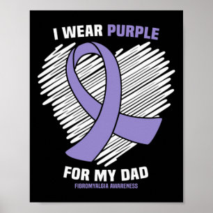 Poster Je Porte Du Violet Pour Mon Père Sensibilisation À