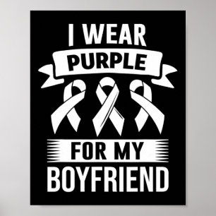 Poster Je Porte Du Violet Pour Mon Petit-Ami Sensibiliser