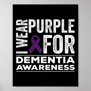 Poster Je Porte Du Violet Pour Sensibiliser À La Démence 