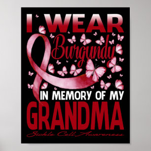 Poster Je Porte La Bourgogne En Mémoire De Ma Grand-Mère