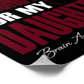 Poster Je Porte La Bourgogne Pour Ma Fille L'Aneurysme Du (Coin)