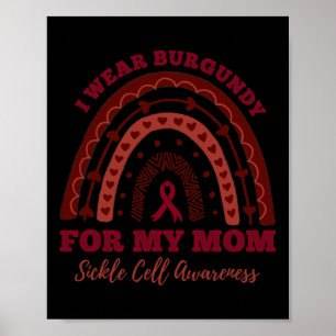 Poster Je Porte La Bourgogne Pour Ma Mère Rainbow Sickle 