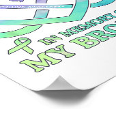 Poster Je Porte La Mémoire Violette Et Turquoise De Mon S (Coin)