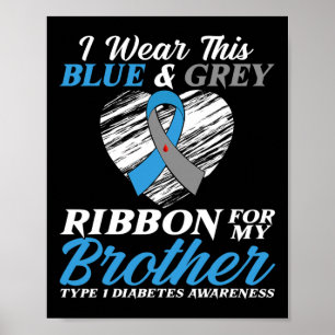 Poster Je porte le bleu et le gris pour mon frère type 1