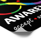 Poster Je porte le bleu Pour la Sensibilisation sur l'aut (Coin)